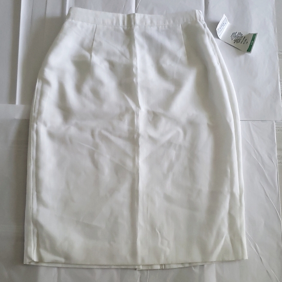 Norton McNaughton USA New Linen Look Straight Pencil SKIRT Back Slit Women's 10 - Picture 2 of 12